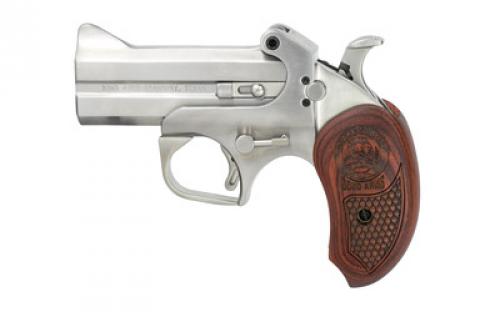 Bond Arms Snake Slayer, Derringer, 410 Gauge/45LC, 3" Chamber, 3.5" Barrel, Stainless Steel Frame, Rosewood Grips, Fixed Sights, 2Rd, with Trigger Guard BASS45410