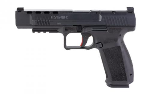 CANIK TP9, METE SFx, Striker Fired, Semi-automatic, Polymer Frame Pistol, Full Size, 9MM, 5.2" Barrel, Black, 3 Dot White Sights, Flared Magwell, Holster Fit and Lock, Optic Ready, 2 Magazines, (1)-18 Round and (1)-20 Round HG6594-N