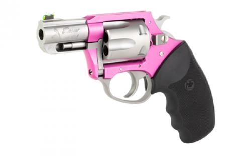 Charter Arms Rosie, Double Action Revolver, 38 Special, 2.2" Barrel, Aluminum Receiver, Anodized Finish, Pink and Silver, Rubber Grip, Fiber Optic Front Sight, 6 Rounds 53630