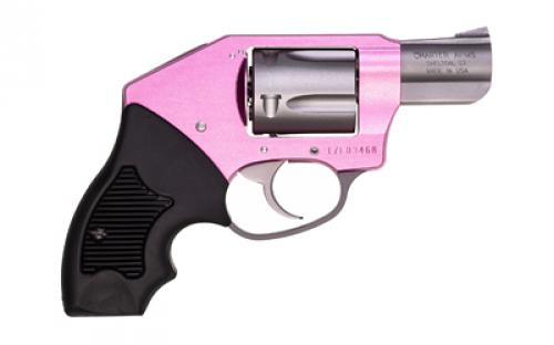 Charter Arms The Pink Lady, DAO Revolver, 38 Special, 2" Barrel, Aluminum Receiver, Anodized Finish, Pink and Silver, Rubber Grip, Fixed Sights, 5 Rounds, Hammerless 53851