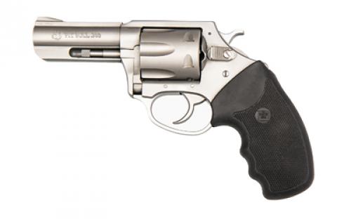 Charter Arms Pitbull, Revolver, 380ACP, 3" Barrel, Steel, Stainless Finish, Silver, Rubber Grips, Fixed Sights, 6 Rounds 73802