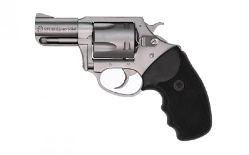 Charter Arms Pitbull, Revolver, 40 S&W, 2.3" Barrel, Aluminum, Matte Finish, Silver, Rubber Grips, Fixed Sights, 5 Rounds 74020