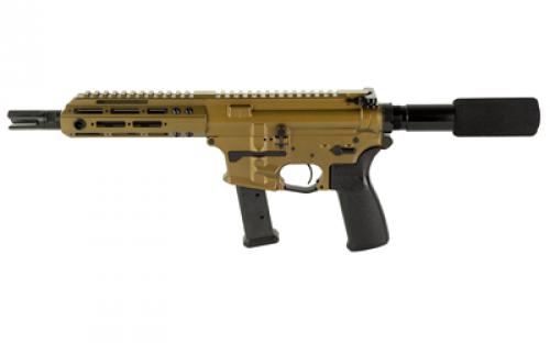 Christensen Arms CA9MM, Semi-automatic, Metal Frame Pistol, 9MM, 7.5" Carbon Fiber Barrel, Bronze, 6.25" M-LOK Handguard, 21 Rounds, Flared Magwell, Does Not Come With Pistol Brace 801-11033-01
