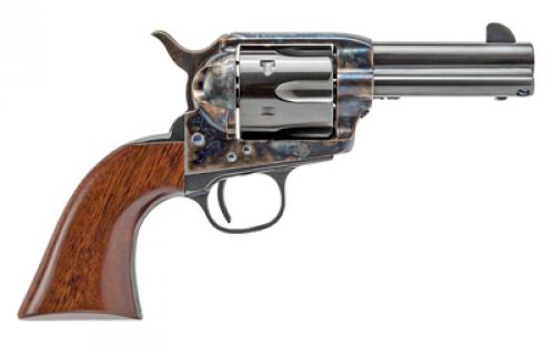 Cimarron New Sheriff, Single Action, 44-40 Winchester, 3.5" Barrel, Steel, Case Hardened Finish, Wood Grips, 6 Rounds CA330