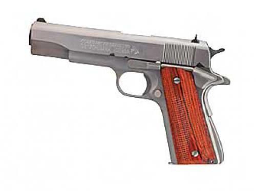 Colt's Manufacturing Colt Government Series 70, 1911, Semi-automatic, Metal Frame Pistol, Full Size, 45ACP, 5" Barrel, Stainless Finish, Rosewood Grips, 7 Rounds, 1 Magazine O1070A1CS