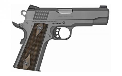 Colt's Manufacturing Custom Carry, 1911, Semi-automatic, Metal Frame Pistol, Commander Size, 45ACP, 4.25" Barrel, Steel, Smoked Grey, G10 Grips, 8 Rounds, 1 Magazine, Series 80 Firing System O4040CS