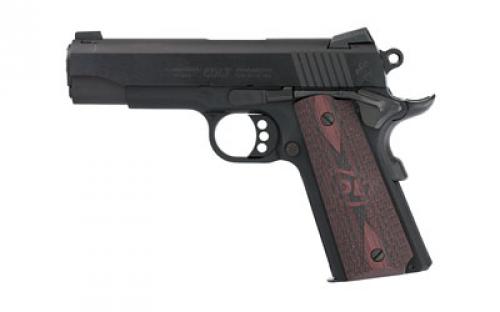 Colt's Manufacturing Lightweight Commander, 1911, Semi-automatic, Metal Frame Pistol, Commander Size, 45ACP, 4.25" Barrel, Alloy, Blued Finish, G10 Grips, White Dot Sights, 8 Rounds, 1 Magazine O4840XE