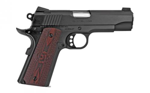 Colt's Manufacturing Combat Commander, 1911, Semi-automatic, Metal Frame Pistol, Commander Size, 45ACP, 4.25" Barrel, Steel, Blued Finish, G10 Checkered Black Cherry Grips, White Dot Carry Novak Sights, 8 Rounds, 1 Magazine O4940XE