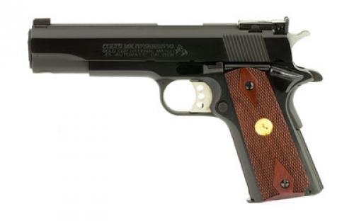 Colt's Manufacturing Gold Cup National Match, 1911, Semi-automatic, Metal Frame Pistol, Full Size, 45ACP, 5" Barrel, Steel, Blued Finish, Colt Champion Bomar Style Sights, 7 Rounds, 1 Magazine, 3-Hole Aluminum Trigger O5870A1