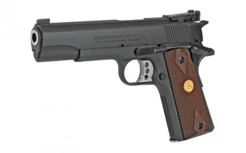 Colt's Manufacturing Gold Cup National Match, 1911, Semi-automatic, Metal Frame Pistol, Full Size, 38 Super, 5" Barrel, Steel, Blued Finish, Rosewood Grips, Adjustable Target Sights, 9 Rounds O5873A1