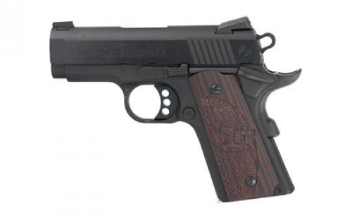 Colt's Manufacturing Defender, Compact 1911, Semi-automatic, Metal Frame Pistol, 45ACP, 3" Barrel, Alloy, Blued Finish, G10 Grips, Novak Nights Sights, 7 Rounds, 1 Magazine O7800XE