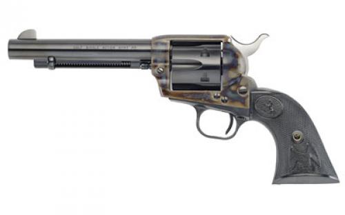 Colt's Manufacturing Single Action Army, Revolver, 45LC, 5.5" Barrel, Steel, Color Case Hardened Finish, Blued Barrel & Cylinder, Black Composite Eagle Grips, Fixed Sights, 6 Rounds P1850