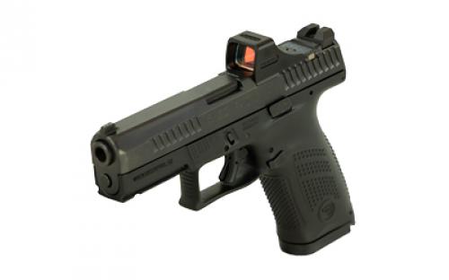 CZ P-10C, Striker Fired, Semi-automatic, Polymer Frame Pistol, Sub-Compact, 9MM, 4" Barrel, Nitride Finish, Black, Night Sights, 15 Rounds, 3 Magazines, Holosun SCS Installed 086091