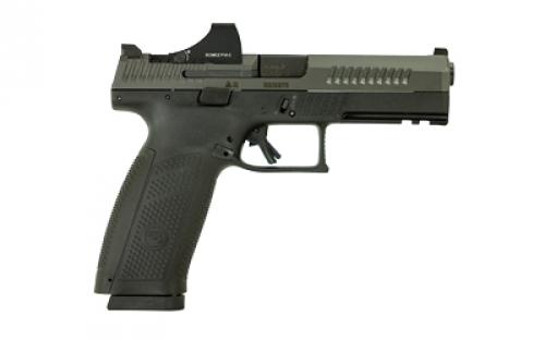 CZ P-10F, Striker Fired, Semi-automatic, Polymer Frame Pistol, Sub-Compact, 9MM, 4.5" Barrel, Nitride Finish, Black, Night Sights, 19 Rounds, 3 Magazines, Holosun SCS Installed 086092