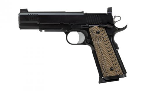 Dan Wesson Specialist, 1911, Semi-automatic, Metal Frame Pistol, 45 ACP, 5 Barrel, Stainless Steel, Matte Duty Finish, Black, G10 Grips, Night Sights, Ambidextrous Thumb Safety, 8 Rounds, 2 Magazines, Optics-Ready, Light Rail, Magwell 01799
