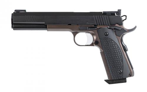 Dan Wesson Bruin, Semi-automatic, 1911, Full Size, 10MM, 6.03" Barrel, Matte Duty Finish, Black Slide and Bronze Frame, G10 Grips, Thumb Safety, Fiber Optic Night Sights, 8 Rounds, 2 Magazines 01841