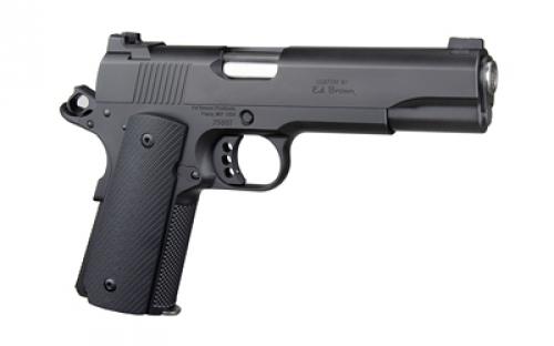 Ed Brown Special Forces, Semi-automatic, 1911, Full Size, 45ACP, 5 Barrel, Matte Finish, Black, G10 Grips, Thumb Safety, .156 U-Notch Rear Sight, Orange HD XR Front Sight, Recessed Slide Stop, Flattened and Serrated Top of Slide, 7 Rounds, 2 Magazines SF-G4
