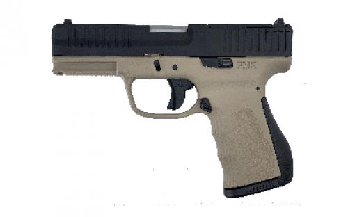 FMK Firearms 9C1-G3, Striker Fired, Semi-Automatic, Polymer Frame Pistol, Compact, 9MM, 3.87 Stainless Steel Barrel, Optic Ready Slide, Matte Finish, Two-Tone, Black Slide/Flat Dark Earth Frame, Fixed Sights, 804 Elite Fast Action Trigger, Picatinny Accessory Rail, 10 Rounds, 1 Magazine FMKG39DE