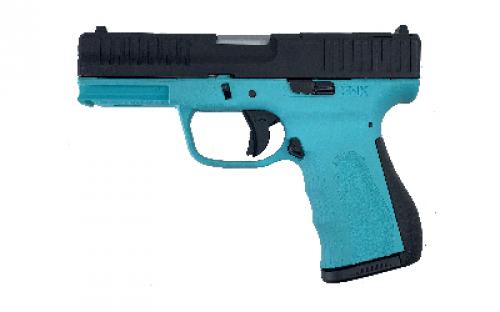 FMK Firearms 9C1-G3, Striker Fired, Semi-Automatic, Polymer Frame Pistol, Compact, 9MM, 3.87 Stainless Steel Barrel, Optic Ready Slide, Matte Finish, Two-Tone, Black Slide/Blue Frame, Fixed Sights, 804 Elite Fast Action Trigger, Picatinny Accessory Rail, 14 Rounds, 1 Magazine FMKG49BJ