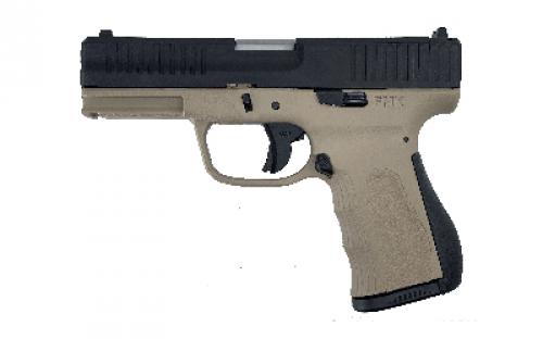 FMK Firearms 9C1-G3, Striker Fired, Semi-Automatic, Polymer Frame Pistol, Compact, 9MM, 3.87 Stainless Steel Barrel, Optic Ready Slide, Matte Finish, Two-Tone, Black Slide/Flat Dark Earth Frame, Fixed Sights, 804 Elite Fast Action Trigger, Picatinny Accessory Rail, 14 Rounds, 1 Magazine FMKG49DE