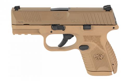 FN America FN America, FN 509, MRD, Semi-automatic, Striker Fired, Compact, 9MM, 3.7 Barrel, Polymer Frame, FDE, 2-10Rd, Non-Manual Safety, Interchangeable Backstraps FN Soft Case, Rail, Front Serrations, Loaded Chamber Indicator 66-100819