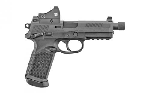 FN America FNX-45 Tactical, DA/SA, Semi-automatic, Full Size Pistol, 45 ACP, 5.3 Threaded Barrel, Polymer Frame, Black Finish, Suppressor Height Night Sights, Vortex Viper 6 MOA, 15Rd, 2 Magazines, Manual Safety 66-100864
