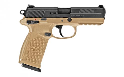 FN America FNX-45, DA/SA, Semi-Automatic Pistol, Full Size, 45ACP, 4.5 Barrel, Polymer Frame, Flat Dark Earth Finish, Fixed Sights, Manual Safety, 2-15Rd Magazines, Fired Case 66964