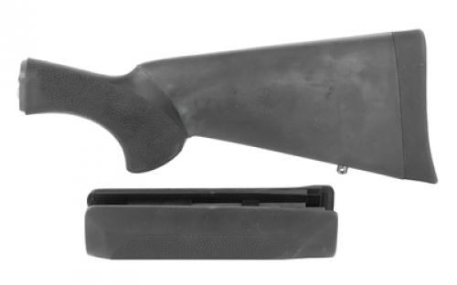 Hogue Stock Over Molded, Fits Remington 870, with Forend, Black 08712