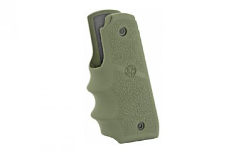 Hogue Rubber Grip with Finger Grooves, Fits Ruger 22/45 MKIV, OD Green 79081