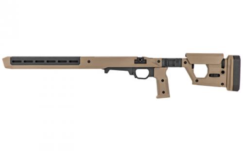 Magpul Industries Pro 700L Chassis Fixed chassis, Fits Remington 700 Long Action, Fits Most Long Action AICS Pattern Magazines, Ambidextrous, Billet Aluminum/Magpul Polymer Material, Flat Dark Earth MAG1003-FDE
