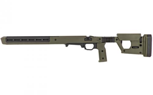 Magpul Industries Pro 700L Fixed Chassis, Fits Remington 700 Long Action, Fits Most Long Action AICS Pattern Magazines, Ambidextrous, Billet Aluminum/Magpul Polymer Material, OD Green MAG1003-ODG
