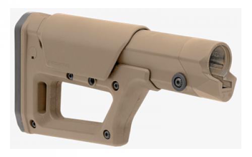 Magpul Industries PRS Lite Stock, Adjustable LOP (13.85-15.25 in .14 Increments), Adjustable Comb Height (Adjusts From Flush to +.8 in .1 Increments), Compatible With Carbine/SR25/A5 Receiver Extension Tubes, Flat Dark Earth MAG1159-FDE