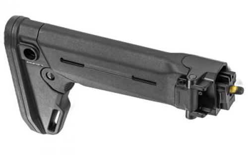 Magpul Industries Zhukov-S Stock, Fits Yugoslavian Pattern AK Rifles, Folding Stock, Can be used with Optional Cheek Risers, Adjustable Fits Length of Pull, Features an Angled Rubber Butt Pad Fits Ease of Shouldering, Black MAG552-BLK