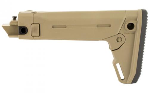 Magpul Industries Zhukov-S Stock, Fits AK Rifles Except Yugo Pattern AKs or Norinco Type 56s/MAK90 Rifles, 5-Position Length of Pull, Rubber Butt Pad, Flat Dark Earth MAG585-FDE