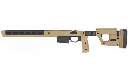 Magpul Industries Pro 700 Fixed Chassis, Fits Remington 700 Short Action, Fits Most Short Action AICS Pattern Magazines, Ambidextrous, Billet Aluminum/Magpul Polymer Material, Flat Dark Earth MAG997-FDE