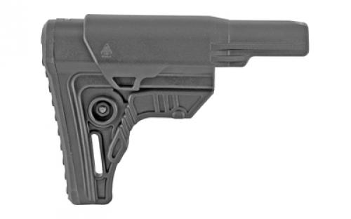 Leapers, Inc. - UTG UTG PRO, Mil-spec Stock, Black Finish, Fits AR-15, Compact Size, Includes Cheek Rest Plus Removable Extended Cheek Rest Insert, Rubberized Butt Pad RBUS4BMS