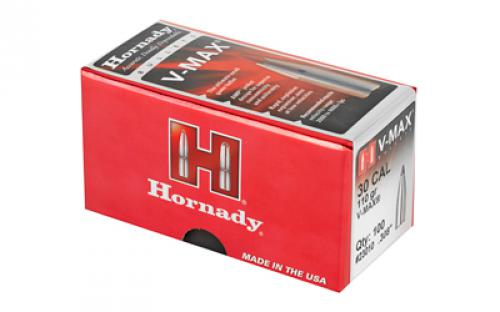 Hornady V-Max, .308 Diameter, 30 Caliber, 110 Grain, Ballistic Tip ,100 Count 23010