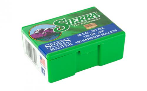 Sierra Bullets Sports Master, .380 Diameter, 38 Special/357 Magnum, 125 Grain, Jacketed Hollow Point, 100 Count 8320