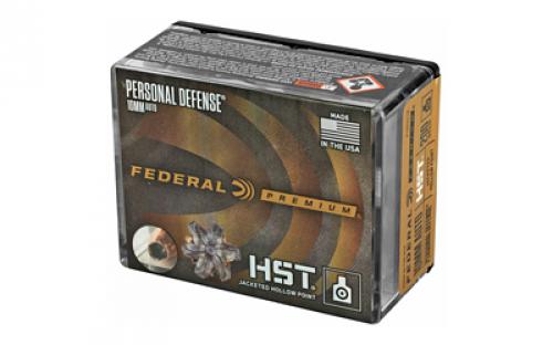 Federal Premium Personal Defense HST, 10MM, 200 Grain, Hollow Point, 20 Round Box P10HST1S