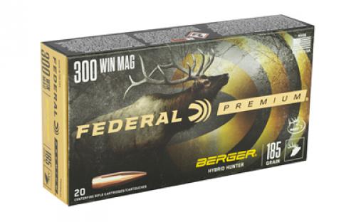 Federal Premium, Berger Hybrid Hunter, 300 Win, 185 Grain, 20 Round Box P300WBCH1