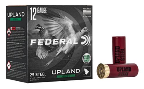 Federal Upland Steel, 12 Gauge 2.75", #6, 1 oz, Steel Shot, 25 Round Box USH1226