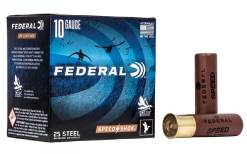 Federal Speed-Shok, 10 Gauge 3.5", #2, 1 1/2oz, Steel Shot, 25 Round Box, California Certified Nonlead Ammunition WF107 2