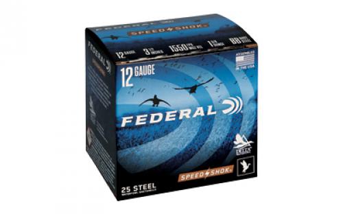Federal Speed-Shok, 12 Gauge 3.5", #BB, 1 3/8 oz, Steel Shot, 25 Round Case, California Certified Nonlead Ammunition WF133 BB