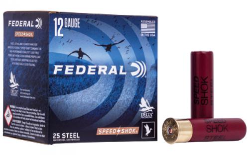Federal Speed-Shok, 12 Gauge 3.5", #2, 1 1/2oz, Steel Shot, 25 Round Box, California Certified Nonlead Ammunition WF134 2