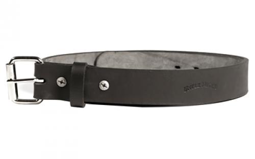 Uncle Mike's Uncle Mikes Leather Belt, 40"-44", Full Grain Leather, Nickel Plated Buckle, Black BLT-UM-40-44-MBL