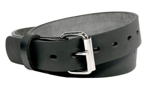Uncle Mike's Uncle Mikes Leather Belt, 40"-44", Full Grain Leather, Nickel Plated Buckle, Black BLT-UM-40-44-MBL