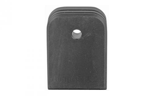 Leapers, Inc. - UTG +0 Base Pad, Aluminum, Matte Black Color, Anodized Finish, Fits Glock Double Stack Small Frame Magazines PUBGL01