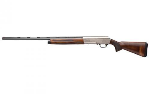 Browning A5 Ultimate, Semi-automatic Shotgun, 16 Gauge 2.75" Chamber, 28" Barrel, Blued Finish, Black, Silver Receiver, Fiber Optic Front Sight, Wood Stock, Includes 3 Choke Tubes - F, M, IC, 4 Rounds 0118205004