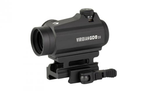 Viridian Weapon Technologies GDO, Red Dot, 3 MOA Green Dot, 22mm Objective, Black, Quick Detach Mount 981-0029