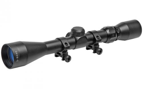 Truglo TRUSHOT, Rifle Scope, 3-9X40mm, 1" Maintube Duplex Reticle, Black, Includes Weaver Rings TG-TG853940B